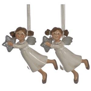 10cm Flock Penguin Hanging Decoration
