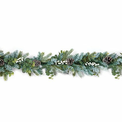 180cm Eucalyptus Garland with White Berries