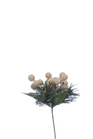 Gold Frosted Berry Pick 19cm