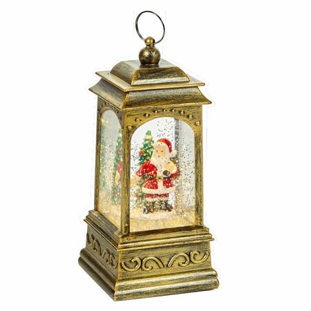 21cm Glitter Festive Spinner Lantern - Battery or Mains Operated - image 1