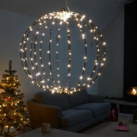 240 LED Twinkling Orb, Warm White 40cm