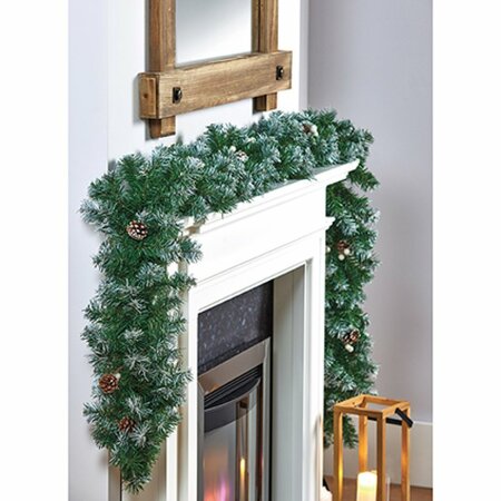 270cm Snow Tipped Garland with White Berries and Cones - image 2