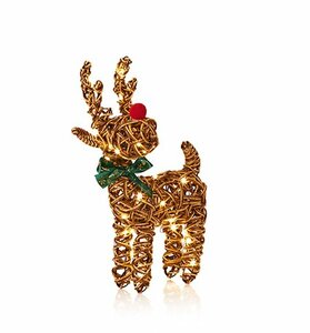 37cm Multi-Action 40 LED Big Nose Reindeer - Outdoor & Battery Operated - image 2