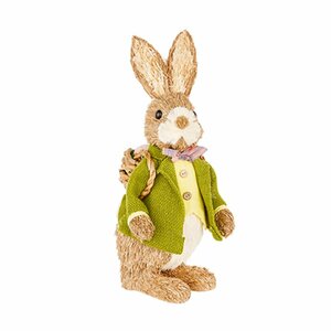 38cm Aubrey Rustic Male Rabbit in Lime Jacket