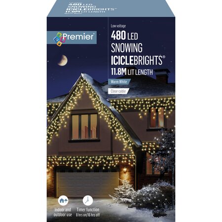 480 LED Snowing Iciclebrights - Warm White