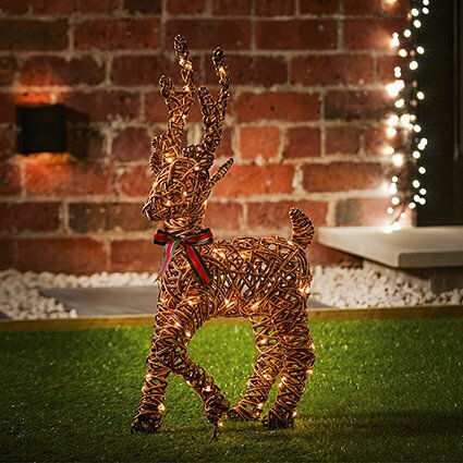 66cm Multi-Action 80 LED Reindeer - Outdoor & Battery Operated - image 1