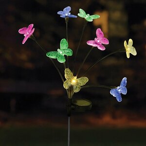 8-Stem FlutterLights Multi-Coloured Solar Stake Light - image 1