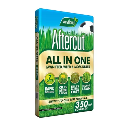 Aftercut All In One Lawn Feed, Weed & Moss Killer Bag 350Sqm