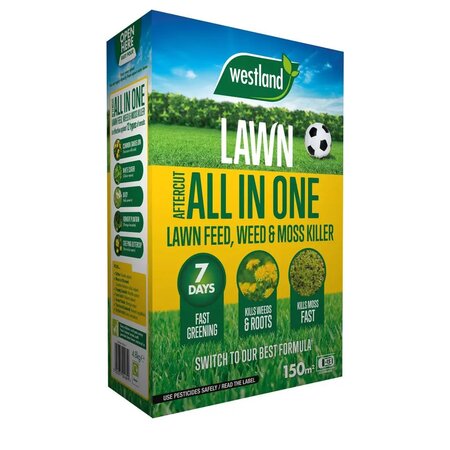 Aftercut All In One Lawn Feed, Weed & Moss Killer Box 150Sqm