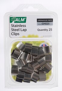 ALM Greenhouse Parts Stainless Steel Sprung Lap Clips Pack Of 25