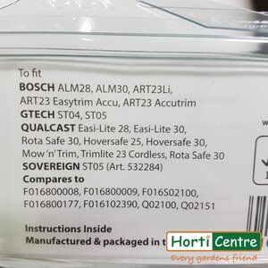 Alm Plastic Blades To Fit Bosch/Qualcast Qt028 - image 2