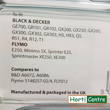 Alm Plastic Blades To Fit Flymo/Black & Decker Gp205 - 10 Pack - image 2