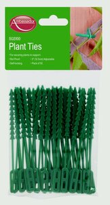 Ambassador Adjustable Plant Ties 6.5" Pack Of 25