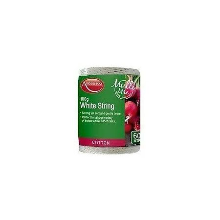 Ambassador White Cotton String 100G 60 Metres