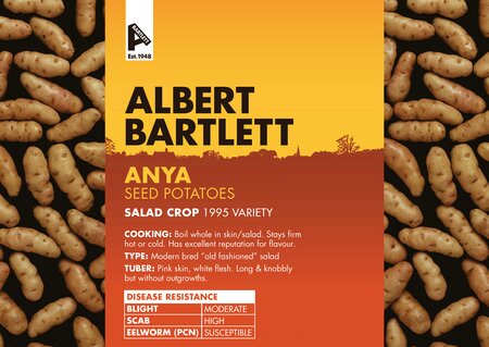 Anya Albert Bartlett Seed Potatoes 2Kg