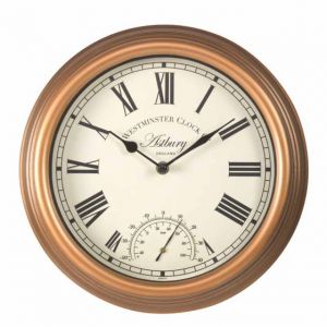 Astbury Wall Clock & Thermometer 12In