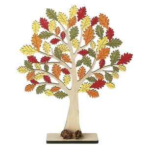 Autumn Leaves Wooden Tree Decoration