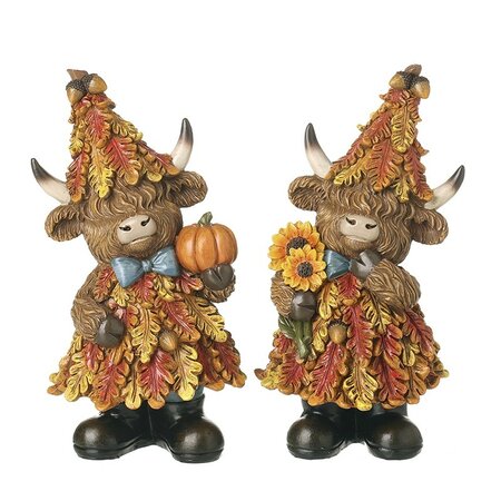 Autumnal Highland Cow Acorn Decoration