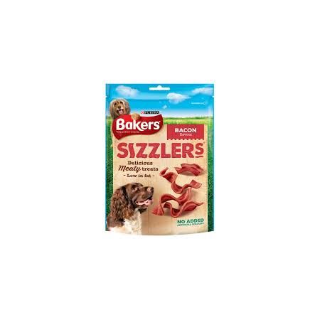 Bakers Sizzlers - Bacon Flavour Dog Treats 90G