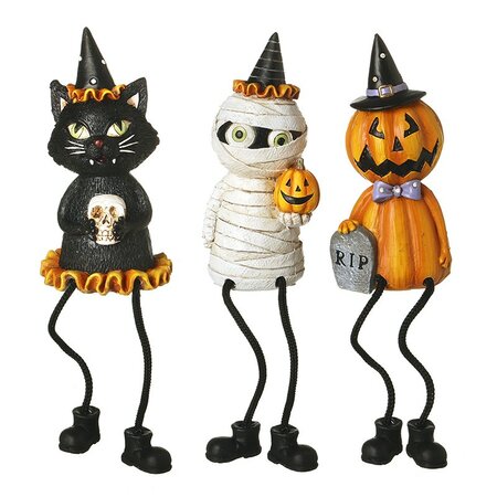 Black Cat Mummy Pumpkin Long Leg