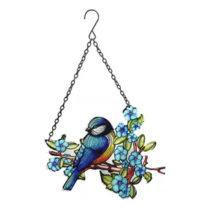 Blue Tit Glass Hanging Suncatcher
