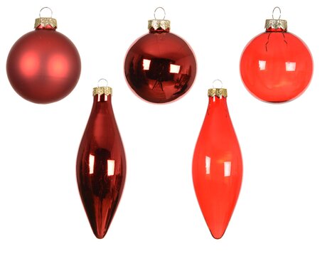 Box of 10 Assorted Red Baulbes - image 2