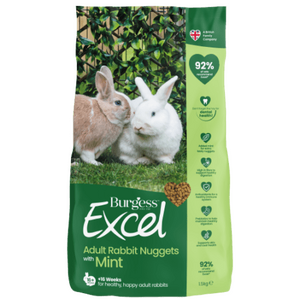 Burgess Excel Adult Rabbit Nuggets With Mint 1.5Kg