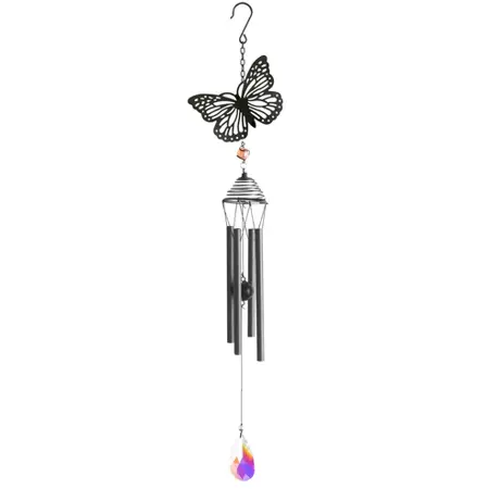 Butterfly Silhouette Windchime in Black