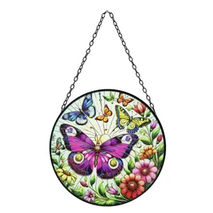 Butterfly Stained Glass Hanging Suncatcher 