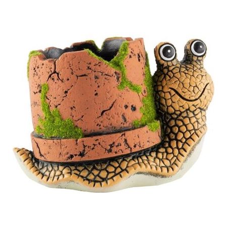 Cement Planter Turtle With Snail Pipe