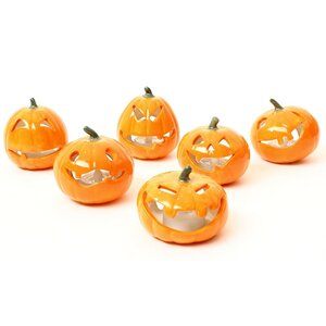 Ceramic Pumpkin with T-Light