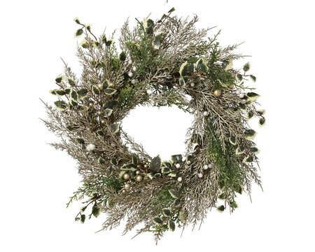 Champagne Wreath Glitter Green/Co H11cm - image 1