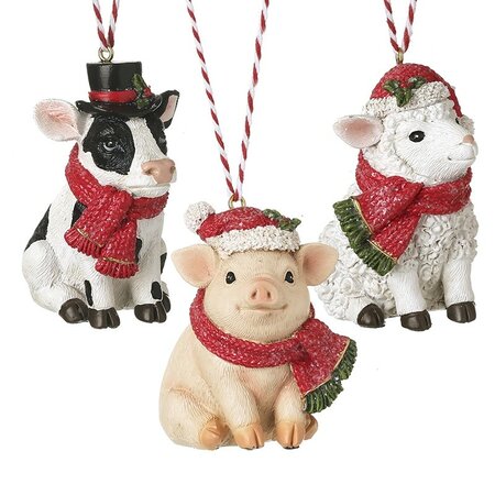 Christmas Farm Animals Hanger Mix