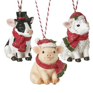 Christmas Farm Animals Hanger Mix