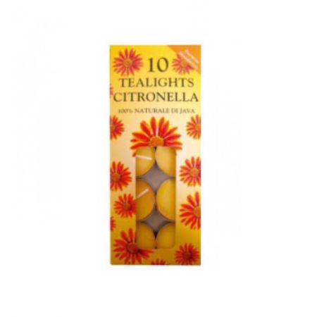 Citronella Tealights Pack Of 10