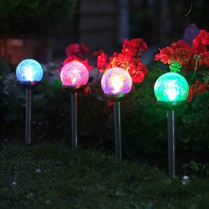 Crackle Globe Stake Light 5 Pack - image 1