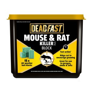 Deadfast Mouse & Rat Killer Plus 15 All Weather Bait Blocks