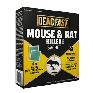 Deadfast Mouse & Rat Killer Plus Sachets 8 Paste Baits