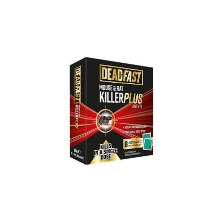 Deadfast Mouse & Rat Killer Plus Sachets 8 Paste Baits