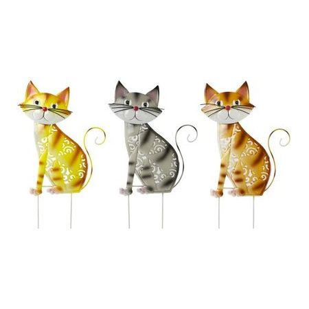 Decorative Garden Stake - Cat With Wobbling Head - 3 Designs