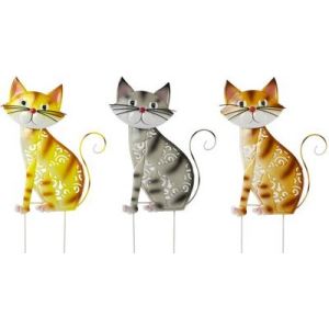 Decorative Garden Stake - Cat With Wobbling Head - 3 Designs