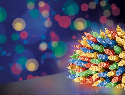 Diamond Cut Fairy Cap Lights 300 LEDs - Multi-Coloured