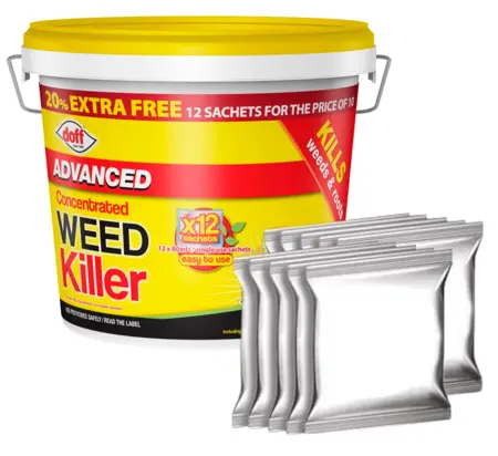 Doff Advanced Concentrated Weedkiller 10 X 80ml Sachet with 20% EXTRA