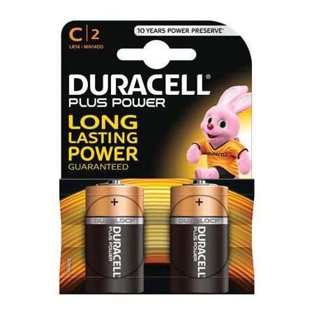 Duracell Plus Power C Batteries - 2 Pack