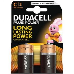 Duracell Plus Power C Batteries - 2 Pack