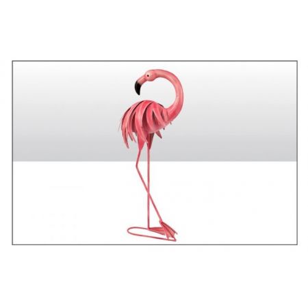 Elgate Garden Sculpture - Metal Flamingo Facing Back