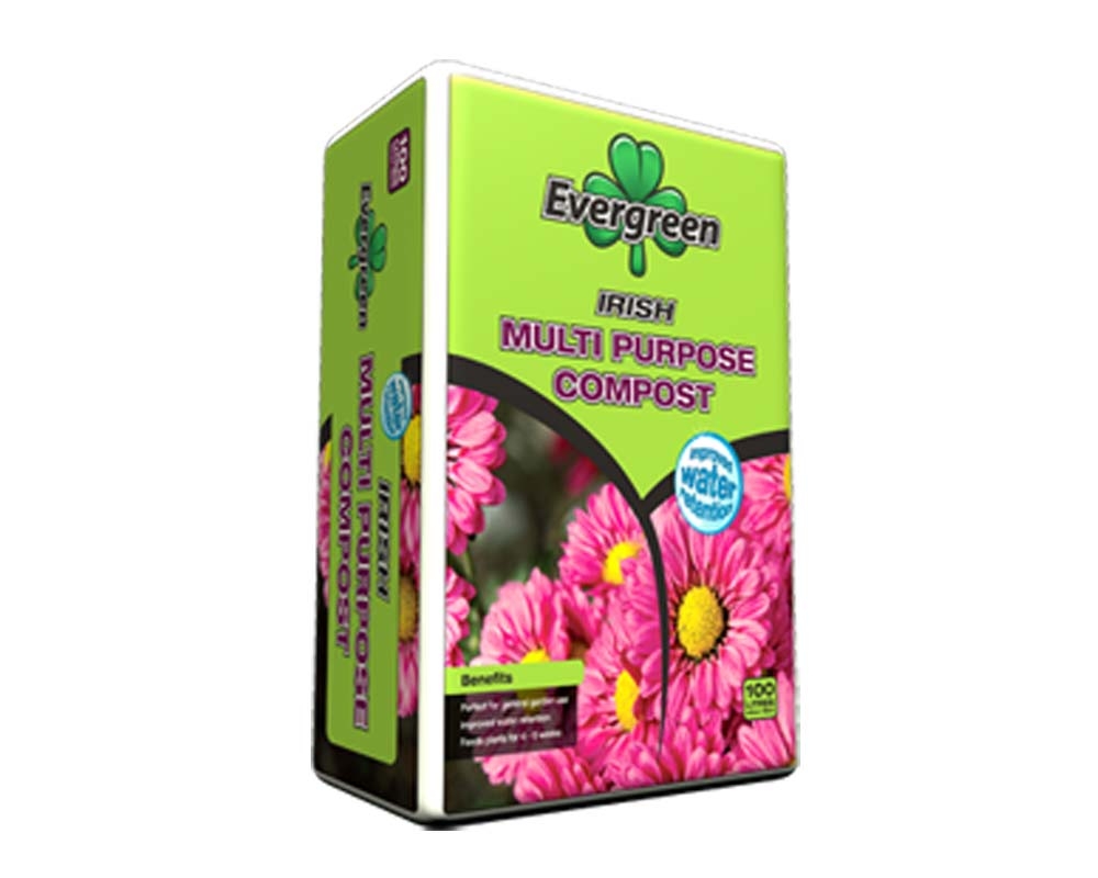 Evergreen Irish MultiPurpose Compost 100 Litre Horticentre Your Family Run Garden Centre in
