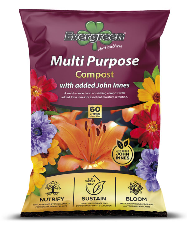 Evergreen MultiPurpose Compost + John Innes 60 Litre Horticentre