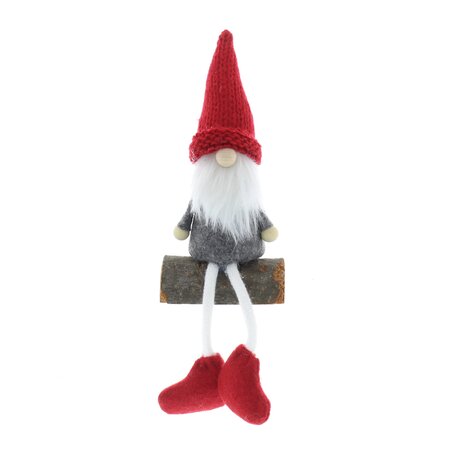 Fabric Gonk Sat on Log 16cm