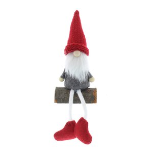 Fabric Gonk Sat on Log 16cm